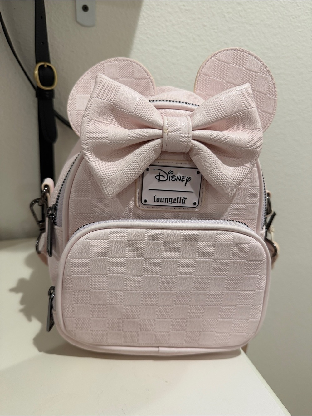Loungefly Light Pink Mickey Bow Mini Backpack